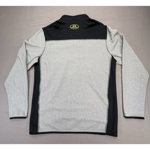 Under Armour ColdGear Men’s SM Loose Fit Fleece 1/4 Zip Pullover Gray Black - Picture 2 of 10